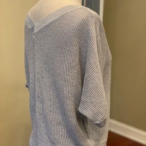 Boxy shimmer silver sweater